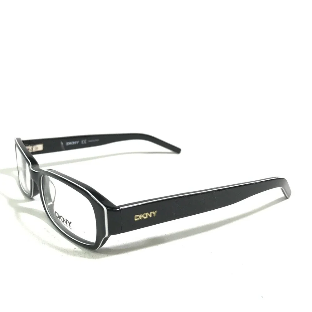 DKNY DY4533 3197 Eyeglasses Frames Black White Rectangular Full Rim 50-16-135